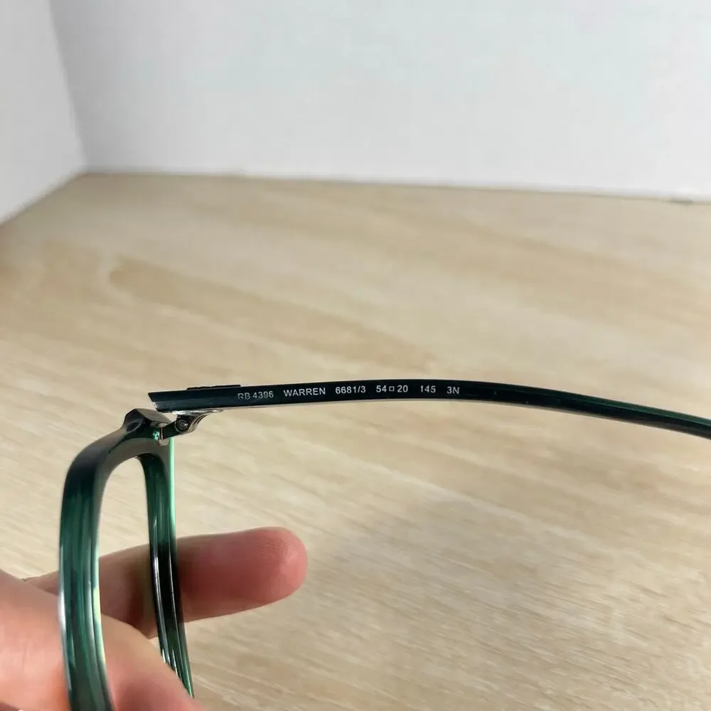 Ray-Ban RB4396 Warren 6681/3 Sunglasses Transparent Green Frames Only 54-20-145